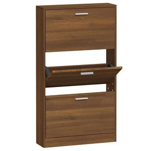 vidaXL barna t&ouml;lgysz&iacute;nű szerelt fa cipősszekr&eacute;ny 59 x 17 x 150 cm