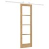 vidaXL Cs&uacute;sz&oacute; ajt&oacute; Term&eacute;szetes 61 x 198,5 cm T&ouml;m&ouml;r fenyőfa &eacute;s &uuml;veg