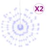 vidaXL 2 db kar&aacute;csonyi k&eacute;k csillagf&eacute;ny 140 db LED 17 cm