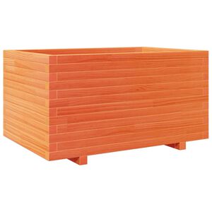vidaXL viaszbarna t&ouml;m&ouml;r fenyőfa kerti vir&aacute;gl&aacute;da 90 x 60 x 49,5 cm