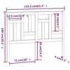 vidaXL fehér tömör fenyőfa ágyfejtámla 155,5x4x100 cm