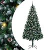 vidaXL Mű kar&aacute;csonyfa 300 LED-del Z&ouml;ld 240 cm PVC &eacute;s Ac&eacute;l &eacute;s Műanyag