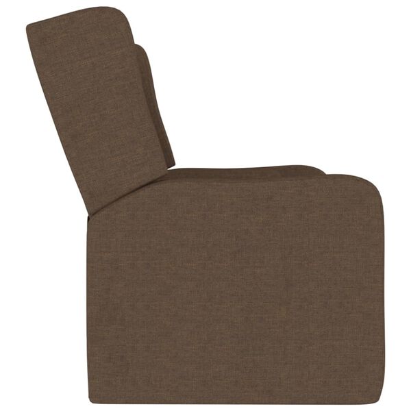 vidaXL k&eacute;tszem&eacute;lyes barna sz&ouml;vet d&ouml;nthető fotel poh&aacute;rtart&oacute;val