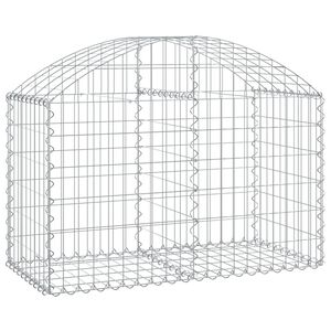 vidaXL &iacute;ves horganyzott vas gabion kos&aacute;r 100x50x60/80 cm