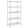 vidaXL 5 szintes kr&oacute;m t&aacute;rol&oacute;polc 90 x 35 x 180 cm 250 kg