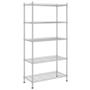 vidaXL 5 szintes kr&oacute;m t&aacute;rol&oacute;polc 90 x 35 x 180 cm 250 kg
