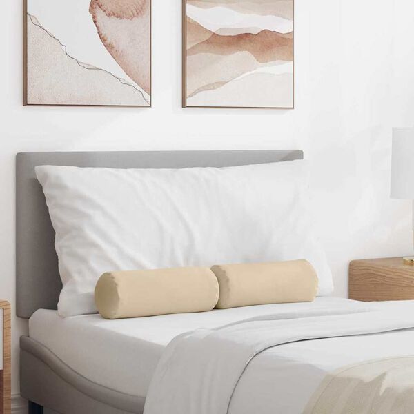 vidaXL Hengerp&aacute;rn&aacute;k 2 pcs Kr&eacute;m &Oslash; 15 x 40 cm Mikrosz&aacute;las Sz&ouml;vet