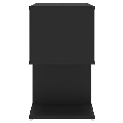 vidaXL 2 db fekete forgácslap éjjeliszekrény 50 x 30 x 51,5 cm
