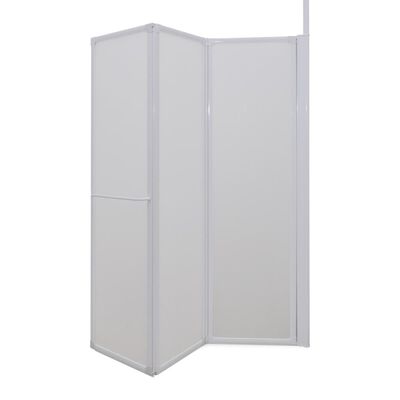 vidaXL L-alakú 4 paneles fürdőszobai válaszfal 120 x 70 x 137 cm