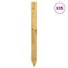 vidaXL Ker&iacute;toszlopok 15 db Z&ouml;ld 60 cm T&ouml;m&ouml;r Fenyőfa