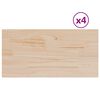 vidaXL 4 db t&ouml;m&ouml;r fenyőfa t&eacute;glalap alak&uacute; asztallap 90 x 45 x 2,5 cm