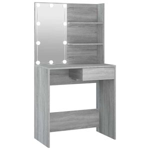 vidaXL sz&uuml;rke sonoma sz&iacute;nű LED-es f&eacute;s&uuml;lk&ouml;dőasztal 74,5 x 40 x 141 cm