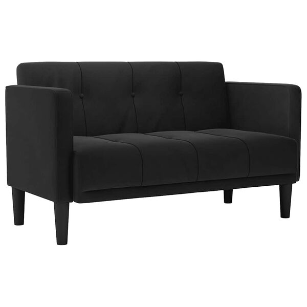 vidaXL fekete b&aacute;rsony loveseat kanap&eacute; 111 cm