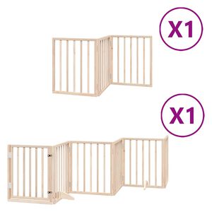 vidaXL ny&aacute;rfa 9 paneles &ouml;sszecsukhat&oacute; kutyakapu ajt&oacute;val 450 cm