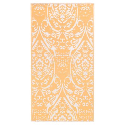 vidaXL narancssárga-fehér PP kültéri szőnyeg 160 x 230 cm
