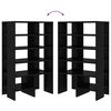 vidaXL Cipőszekr&eacute;ny polcokkal t&aacute;rol&oacute;val 2 pcs Fekete t&ouml;lgy Faanyag