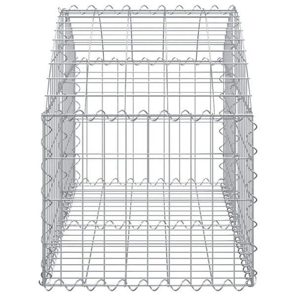 vidaXL íves horganyzott vas gabion kosár 100x50x40/60 cm