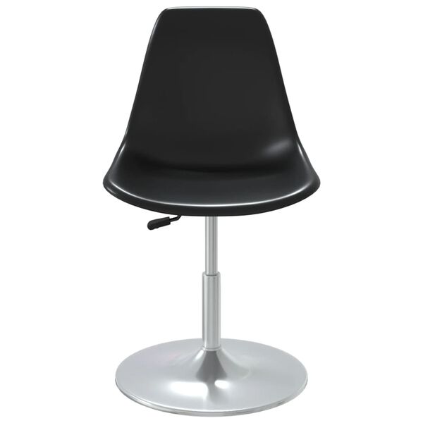 vidaXl 4 db fekete polipropil&eacute;n forg&oacute; &eacute;tkezősz&eacute;k