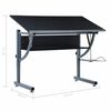 vidaXL Rajzasztal Fekete 110 x 60 x 87 cm Faforg&aacute;cslap