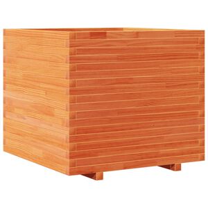 vidaXL viaszbarna t&ouml;m&ouml;r fenyőfa kerti vir&aacute;gl&aacute;da 80x80x72 cm
