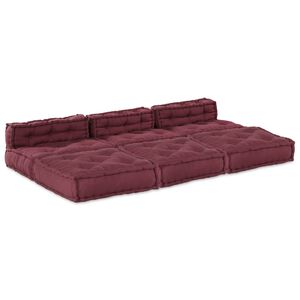vidaXL Modul&aacute;ris Kanap&eacute; Egys&eacute;g 4 pcs Bord&oacute; Sz&ouml;vet