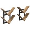 vidaXL Falra Szerelhető Polc 2 db K&eacute;zműves T&ouml;lgy 43 x 15 x 47 cm