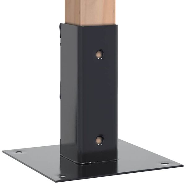 vidaXL 4 db antracit porszórt acél oszlopalapok négyzet alakú 46x46 mm