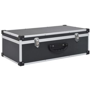 vidaXL 80 db-os fekete alum&iacute;nium &eacute;s ABS CD-tart&oacute;