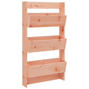 vidaXL 3 szintes t&ouml;m&ouml;r dugl&aacute;szfenyő fali vir&aacute;gtart&oacute; 60 x 18,5 x 110 cm