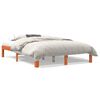 vidaXL viaszbarna t&ouml;m&ouml;r fenyőfa &aacute;gy matrac n&eacute;lk&uuml;l 135 x 190 cm