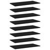 vidaXL 8 db fekete forg&aacute;cslap k&ouml;nyvespolc lap 80 x 40 x 1,5 cm