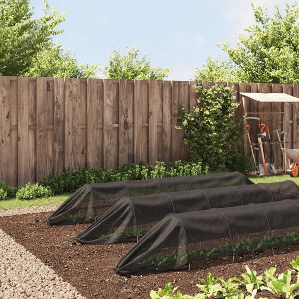 vidaXL 3 db fekete ac&eacute;l &eacute;s polietil&eacute;n h&aacute;l&oacute;alag&uacute;t