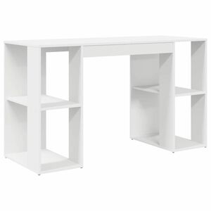 vidaXL Asztal Feh&eacute;r Szerelt Fa 130 x 50.5 x 75 cm