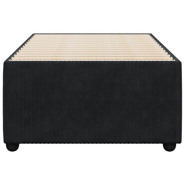 vidaXL fekete bársony ágykeret 80 x 200 cm