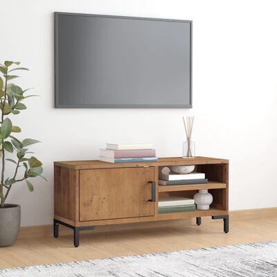 vidaXL barna tömör újrahasznosított fenyőfa TV-szekrény 90x30x40 cm