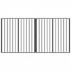 vidaXL Kutya Kapu 2 pcs Fekete 100 x 100 cm Horganyzott ac&eacute;l
