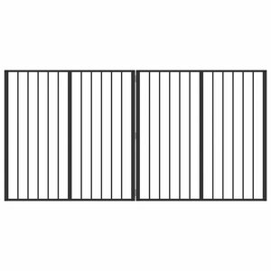 vidaXL Kutya Kapu 2 pcs Fekete 100 x 100 cm Horganyzott ac&eacute;l