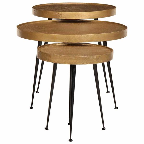 vidaXL 3 db arany sz&iacute;nű szerelt fa doh&aacute;nyz&oacute;asztal