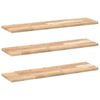 vidaXL 3 db kezeletlen t&ouml;m&ouml;r ak&aacute;cfa f&uuml;ggőpolc 80 x 20 x 2 cm