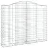 vidaXL 12 db íves horganyzott vas gabion kosár 200x30x160/180 cm