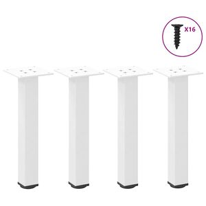 vidaXL 4 db feh&eacute;r doh&aacute;nyz&oacute;asztal l&aacute;b 30-32 cm ac&eacute;l