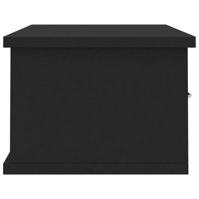 vidaXL fekete falra szerelhető fiókos polc 60 x 26 x 18,5 cm