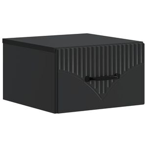 vidaXL Fali &eacute;jjeli szekr&eacute;ny Fekete 34,5 x 33 x 20 cm Szerelt Fa