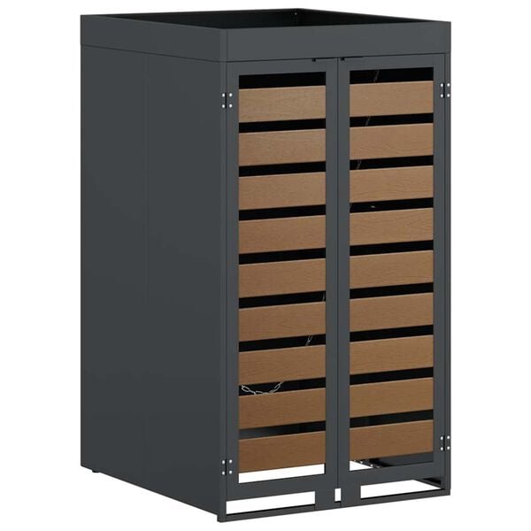 vidaXL Hulladékgyűjtő tároló virágcserép tetővel 240L-es kukához