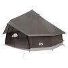 vidaXL Tipi s&aacute;tor Barna Sz&uuml;rke 500 x 500 x 300 cm Poli&eacute;szter &eacute;s ac&eacute;l