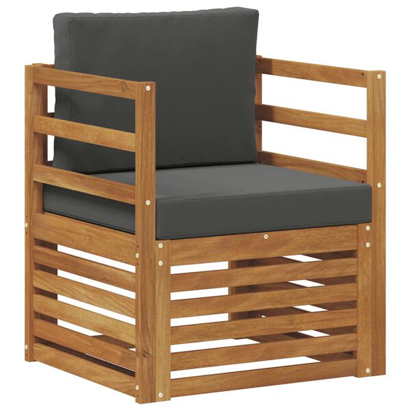 vidaXL K&uuml;lt&eacute;ri kanap&eacute; szett T&ouml;m&ouml;r ak&aacute;cfa &eacute;s poli&eacute;szter Term&eacute;szetes