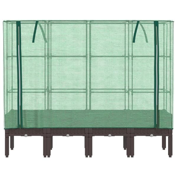 vidaXL rattan megjelen&eacute;sű magas&aacute;gy&aacute;s melegh&aacute;ztakar&oacute;val 160x40x140 cm
