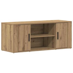 vidaXL TV szekr&eacute;ny 100 x 35 x 40 cm k&eacute;zműves t&ouml;lgy Faanyag