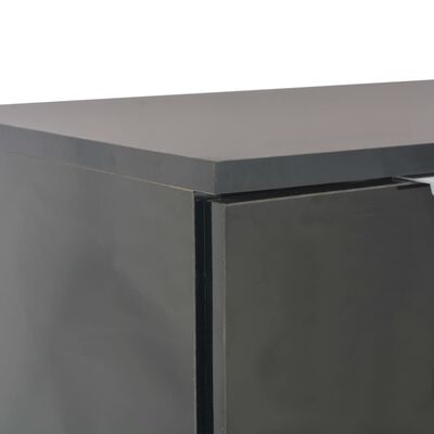 vidaXL fekete magasfényű tálalószekrény 107x35x80,5 cm