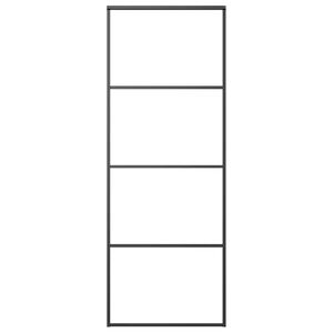 vidaXL fekete alum&iacute;nium &eacute;s ESG &uuml;veg tol&oacute;ajt&oacute; 76 x 205 cm